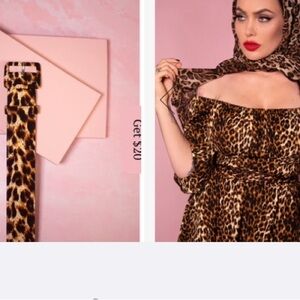 Vixen by Micheline Pitt Leopard Scarf and Belt